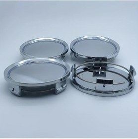 Resim Chuangyinshop 4 Adet 75mm Universal Araç Tekerlek Merkez Kapağı Siyah Gümüş Abs Kaliteli Dayanıklı 