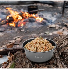 Resim Xindoker Lıxada Titanyum Tabak 550ml Katlanabilir Incline Gövde Yemek Tabağı Gümüş 
