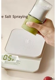 Resim 0,5 Gram Ölçülü Cam Tuzluk Biberlik, Baharatlık Yeşil 