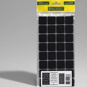 Resim Pacific Yapışkanlı Keçe 25 mm x 25 mm Siyah Plastik Materyal ile Zemininizi Koruyun 