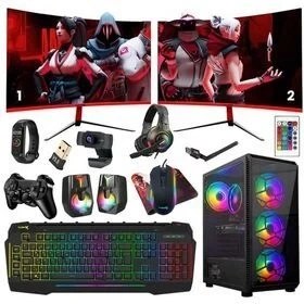 Resim Turbox Tx1939 i5 4690K 3.9 GHz 16GB Ram 256GB SSD 4GB GT740 23.6 DUAL Monitör Masaüstü Oyun Bilgisayarı 