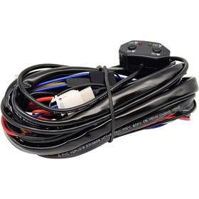 Resim Unichrome 300w 16 Awg Kablo Demeti 15a Off Road Çift Tuşlu Kumandalı Kablo Açma Kapma 