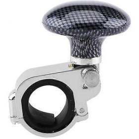 Resim Direksiyon Simidi Topuzu Evrensel Araba Direksiyon Simidi Topuzu Direksiyon Topuzu Çevirme Topuzu Kolu Karbon Fiber . 