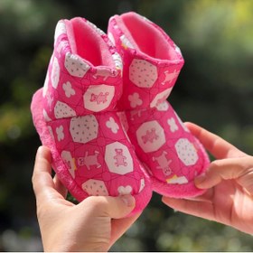 Resim Pandalina Çocuk Panduf Tedy Bear Figürlü Kaydırmaz Taban Anaokulu Kreş Ev Ayakkabısı 