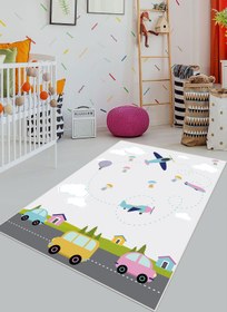 Resim VİVİCAHOME Dijital Baskı Kaymaz Taban Makinede Yıkanabilir Çocuk Odası Halısı Bebek Odası Halısı VCH 