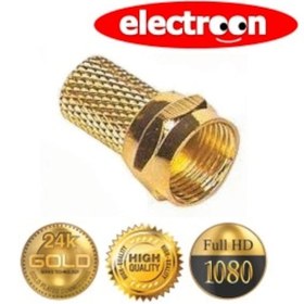 Resim Electroon F Konnektör Rg6 Gold - 100 Adet 