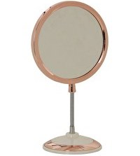 Resim Kitchen Design Lab 3X Büyüteçli Çift Taraflı Masa Üstü Yuvarlak Makyaj Traş Aynası 