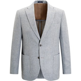 Resim Hatemoğlu Gri Slim Fit Mono Yaka Yünlü Ceket Gri-05 