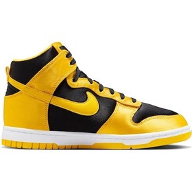 Resim Nike Dunk Low Mid Women Black Yellow Sneaker Günlük Spor Ayakkabı Kadın Siyah Sarı Siyah - Sarı 