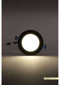 Resim ACK 6W Sıva Altı Yuvarlak LED Panel Armatür Siyah Gövde 4000K Ilı Siyah 