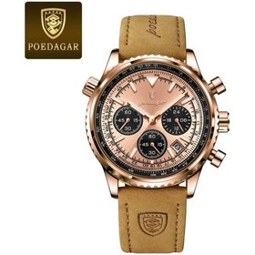 Resim Fochsia Poedagar Erkek Spor Saati Rose Gold Yeşil Kadran Aydınlatmalı Su Geçirmez Deri Kayış Diğer 