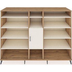 Resim Kronos Dolap 12 Raflı Tek Kapaklı 220x59x163 Çam-aytaşı Çam-aytaşı 