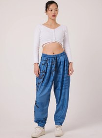 Resim SUPERBLUE Kadın Sokak Tarzı Baskılı Bürümcük Spor Şalvar Pantolon 