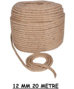 Resim Ambarope Jüt Halat 12 Mm 20 Metre Ip Halat Hasır Ip Dekor Ipi Jüt Kendir Jüt Çuval Ipi 