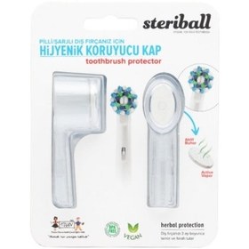 Resim Steriball Şarjlı Diş Fırçası Hijyenik Koruyucu Kap - Beyaz 2'li 