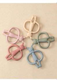 Resim Tavşan Figürlü Bebek Diş Kaşıyici Mint Yeşili 