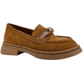 Resim Albini 26101906s Taba Süet Deri Kadın Loafer Ayakkabı Taba 