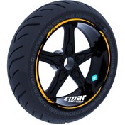 Resim Taksi Sarısı 4 Parçalı Keskin Jant Şeridi Sticker Çınar Extreme 