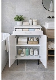 Resim Çok Amaçlı Dolap, Kiler Dolabı, Balkon Dolabı, Banyo Dolabı Beyaz 