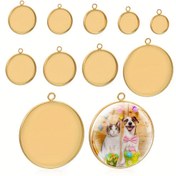 Resim 10 adet 6 8 10 12 14 16 18 20 25 30 mm paslanmaz çelik disk kabartma tepsisi tabanı, DIY takı yapımı aksesuarları anahtarlık kolye bilezik için kullanılabilir 