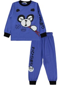Resim Civil Boys Panda Baskılı 2-5 Yaş Pijama Takımı - Mavi - Saks Mavisi / 3-4 Yaş 