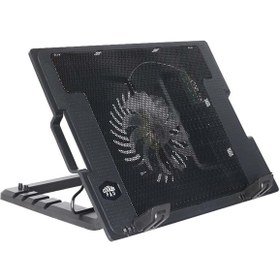 Resim Triline Işıklı Notebook Soğutucu Fan 5 Kademeli Stand 