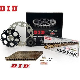 Resim Dıd Zincir Dişli Seti Ducatı Hypermotard Evo 1100 Cc 2010-2012 / Zincir : Dıd-525zvm-x Gold -104 / Dişli: Jt 15t-41t 