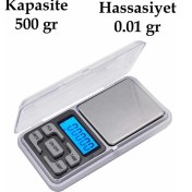 Resim Dijital Hassas Elektronik Kuyumcu Cep Terazisi Tartı 500 gr / 0.1 gr 