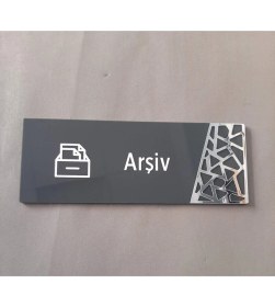 Resim Yönline Antrasit Silver Pattern Seri Arşiv Kapı Isimliği 