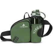 Resim Teltree Askeri Yeşil Spor Bel Çantası: Su Şişesi Bölmeli Koşu, Bisiklet, Dağcılık İçin Hafif, Soluklu, Çok Amaçlı Depolama Bel Çantası Yeşil 