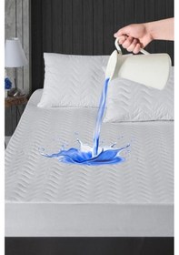 Resim Alez Kapitone Dört Köşe Lastik Yatak Koruyucu 160 200 Cm Renk 