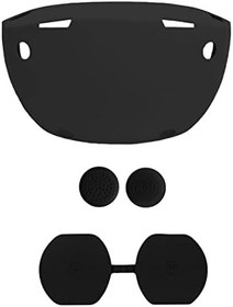 Resim Playstation VR2 VR silikon kılıf, yüz ve lens ve dokunmatik kontrol kolu için, toz koruyucu kılıf, PS VR2 VR aksesuarları için, tere dayanıklı ve yıkanabilir (PS VR2, siyah) PS VR2-3'ü 1 