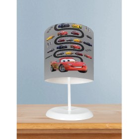Resim Mekta Home Bebek ve Çocuk Odası Mcqueen ve Yol Desenli Abajur 