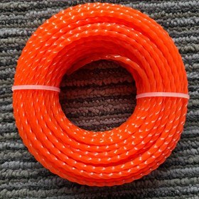 Resim 1 adet Ağır Hizmet Tipi Turuncu Naylon Trimmer İpi - 590.55" x 2.4/2.7/3mm Beyaz Noktalarla, Verimli Çim Kesimi ve Bahçe Bakımı için Yüksek Kaliteli Plastik Fırça Kesici Kordon, Çim Kesme Aksesuarı|Dokulu Yüzey|Yüksek Kaliteli Yapı 