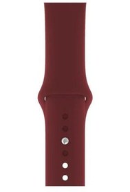 Resim Apple Watch Uyumlu Silikon Kordon Bordo 
