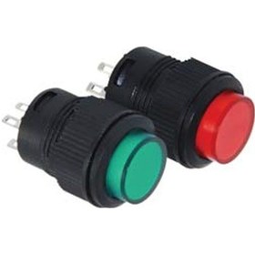 Resim 16mm Yaylı Buton Ledli Plastik 