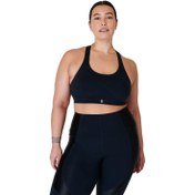 Resim Sweaty Betty Power Medium Impact Sports Bra Kadın Siyah Fitness Bra 