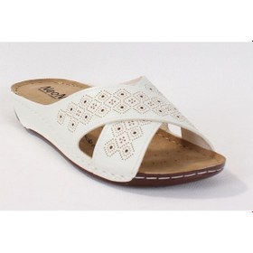 Resim Dagoster Dza37-513 Beyaz Günlük Ortopedik Kadın Terlik 