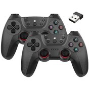 Resim Km-029 2.4g Kablosuz Kontrol Cihazı 1 - 2 Usb Alıcı 2 Gamepad Gri 