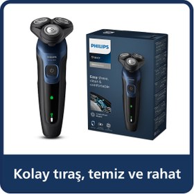 Resim Philips 5000 Serisi Islak&Kuru Tıraş Makinesi, 360 Yüz kıvrımı başlıklar, Hassas Düzeltici,S5445/03 