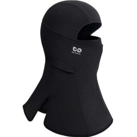 Resim Dancemonkey Yüz Siyah Sıcak Şapka Rüzgar Maskesi Kış Kayak Bisiklet Su Geçirmez Dtj52 Çift Açılış Xc Siyah 