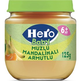 Resim HERO Baby Muzlu Mandalinalı Armutlu Kavanoz Maması 125g 