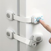 Resim 2 Adet Güvenlik Kilitleri, Çekmece Koruyucu Mandalılar, Buzdolabı Dolap Kapakları için Çok Fonksiyonlu Sıkışma Önleyici Açma Tokası 