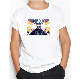 Resim Top Gun Fly Beyaz Çocuk Tişört Beyaz 