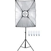 Resim Soligor 5 Duylu Lambalı 50X70 Softbox Sürekli Ürün Çekim Işığı 