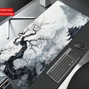 Resim Ekstra Büyük Mürekkep Manzara Fare Ped - Kaymaz Kauçuk Tabanlı 89.92 x 39.88cm Masa Matı, Uzatılmış Oyun ve Ofis Klavye Ped, Okula Dönüş, Sanatsal Japon Esinli Tasarım, Klavye Destek Matı | Dekoratif Masa Matı | Kauçuk Tabanlı Ped, Büyük Fare Ped 