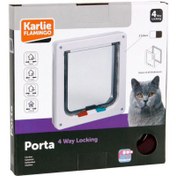 Resim Karlie Porta 4 Yönlü Kilitli Kedi Kapısı 19,2 x 20 Cm (Kahverengi) 