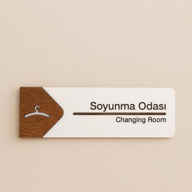 Resim Lucena Soyunma Odası Ofis Oda Kapı İsimliği Yönlendirme Tabelası Levhası Kişiselleştirilebilir 