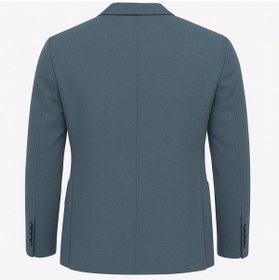 Resim Plus Scorpion Erkek Slim Fit Blazer Ceket Tek Düğmeli Çift Yırtmaçlı Torba Cepli Yarım Astarlı 