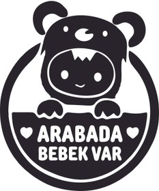 Resim Birim Matbaa ARABADA BEBEK VAR OTO STİCKER (2118 CM ) 